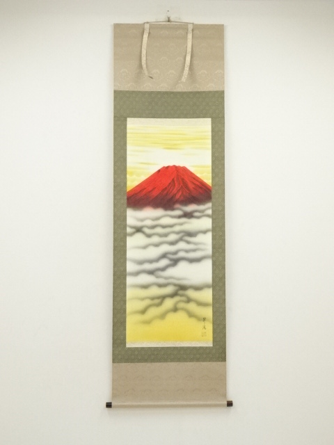 【真作】掛軸 平野長彦『秋景山水図』紙本 肉筆 無地箱付 掛軸 a011712 真作】掛軸 平野長彦『秋景山水図』紙本 肉筆 無地箱付 掛軸 a011712